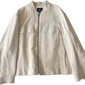 Banana Republic Beige Textured Linen Jacket
